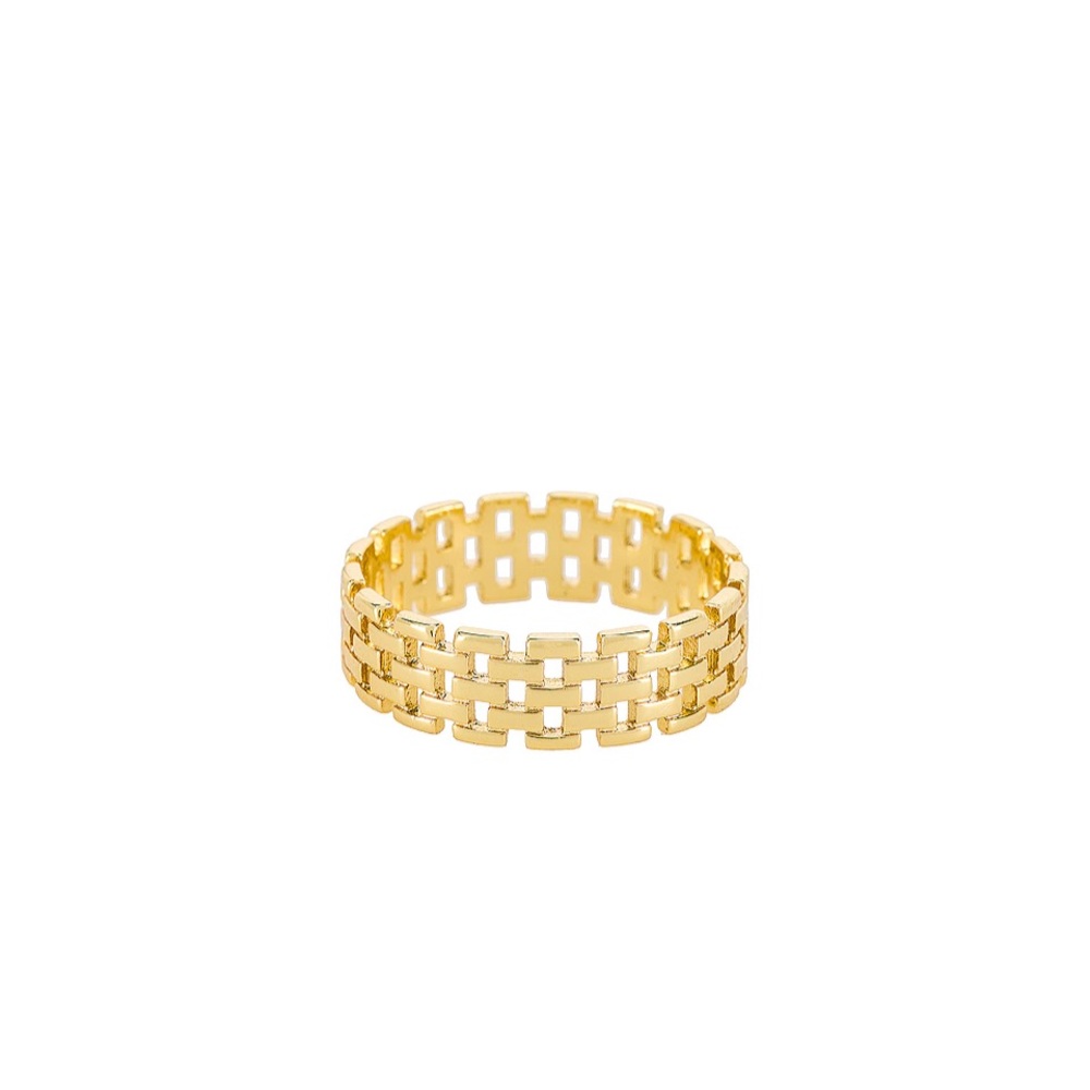 SHASHI x Revolve Linked Band Ring in Gold